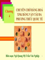 Chương 4: CHUYÊN CHỞ HÀNG HOÁ XNK BẰNG VẬN TẢI ĐA PHƯƠNG THỨC QUỐC TẾ pptx