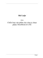 Đề tài: Chiến lược sản phẩm cho công ty dược phẩm TRAPHACO CNC doc