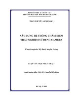 Xây dựng hệ thống chấm điểm trắc nghiệm sử dụng Camera.