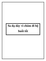 Sa dạ dày vì chăm đi bộ buổi tối potx