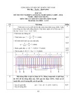 đáp án đề thi lí thuyết tốt nghiệp khóa 3 - điện dân dụng - mã đề thi ddd - lt (15)