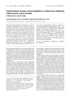 Báo cáo khóa học: Conformational changes of b-lactoglobulin in sodium bis(2-ethylhexyl) sulfosuccinate reverse micelles A ﬂuorescence and CD study docx