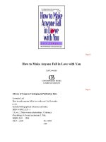 How to Make Anyone Fall in Love with You.