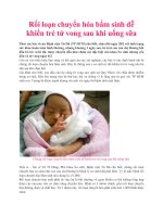 Rối loạn chuyển hóa bẩm sinh dễ khiến trẻ tử vong sau khi uống sữa ppt