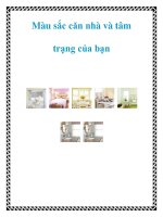 Màu sắc căn nhà và tâm trạng của bạn ppt