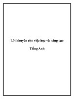 Lời khuyên cho việc học và nâng cao Tiếng Anh. potx