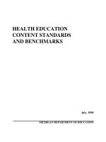 HEALTH EDUCATION CONTENT STANDARDS AND BENCHMARKS pptx