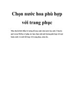 Chọn nước hoa phù hợp với trang phục pot
