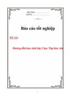 báo cáo tốt nghiệp đề tài hướng dẫn học sinh lớp 2 học tập làm văn