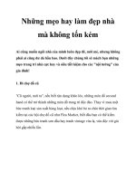 Những mẹo hay làm đẹp nhà mà không tốn kém pptx