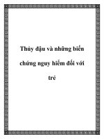 Thủy đậu và những biến chứng nguy hiểm đối với trẻ potx
