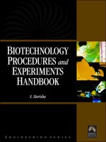 Biotechnology procedures and experiments handbook