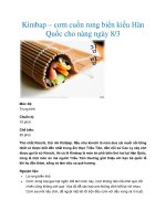 Kimbap – cơm cuốn rong biển kiểu Hàn Quốc cho nàng ngày 8/3 docx