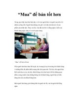“Mua” để bán tốt hơn ppt