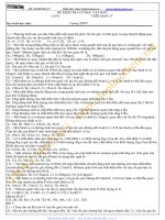 ĐỀ KIỂM TRA cơ học vật rắn số 1