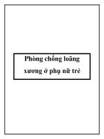 Phòng chống loãng xương ở phụ nữ trẻ potx