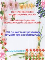 ĐỀ TÀI: bài giảng cho học sinh mầm non pptx