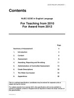 WJEC GCSE in English Language For Teaching from 2010 For Award from 2012 ppt