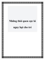Những thói quen cực kì nguy hại cho trẻ potx