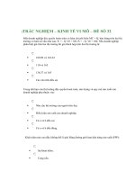 TRẮC NGHIỆM - KINH TẾ VI MÔ - ĐỀ SỐ 32 pptx