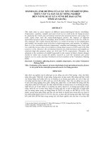 ĐÁNH GIÁ ẢNH HƯỞNG CỦA CÁC YẾU TỐ KHÍ TƯỢNG THỦY VĂN VÀ SẢN XUẤT NÔNG NGHIỆP ĐẾN NĂNG SUẤT LÚA VÙNG ĐÊ BAO LỬNG TỈNH AN GIANG potx