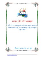 luận văn: Công tác tổ chức hạch toán kế toán tại Công Ty Thương Mại và Dịch Vụ Nhựa potx
