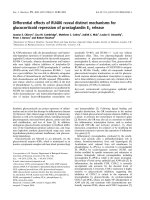 Báo cáo khoa học: Differential effects of RU486 reveal distinct mechanisms for glucocorticoid repression of prostaglandin E2 release docx