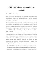 Cách “tút” lại toàn bộ giao diện cho Android ppt