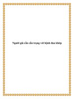 Người già cần cẩn trọng với bệnh đau khớp doc