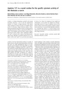 Báo cáo Y học: Arginine 121 is a crucial residue for the speciﬁc cytotoxic activity of the ribotoxin a-sarcin potx