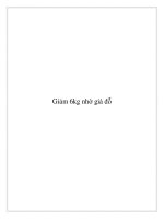 Giảm 6kg nhờ giá đỗ pptx