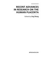 Recent Advances in Research on the Human Placenta Edited by Jing Zheng pdf