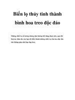 Biến lọ thủy tinh thành bình hoa treo độc đáo ppt