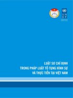 Luật sư chỉ định theo pháp luật tố tụng hình sự và thực tiễn tại Việt Nam potx