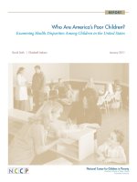 Who Are America’s Poor Children? Examining Health Disparities Among Children in the United States ppt