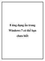 8 ứng dụng ẩn trong Windows 7 có thể bạn chưa biết pptx