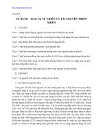 sử dụng – bảo vệ tự nhiên và tài nguyên thiên nhiên