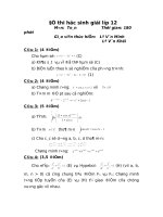 Đề thi và đáp án học sinh giỏi môn toán thầy giáo Lê Văn Khởi và Lê Văn Minh