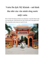 Vườn Du lịch Mỹ Khánh – mô hình thu nhỏ của văn minh sông nước miệt vườn pptx
