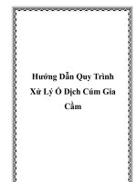 Hướng Dẫn Quy Trình Xử Lý Ổ Dịch Cúm Gia Cầm ppt