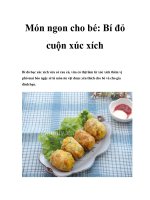 Món ngon cho bé: Bí đỏ cuộn xúc xích pptx