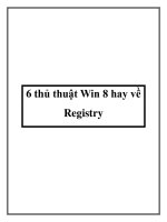 6 thủ thuật Win 8 hay về Registry potx
