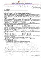 ĐỀ THI TUYỂN SINH ĐẠI HỌC NĂM 2012 – LẦN 2 MÔN HOÁ HỌC – KHỐI A - THPT CHUYÊN VĨNH PHÚC Mã Đề 134 ppt