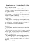 Nuôi dưỡng tinh thần độc lập pptx