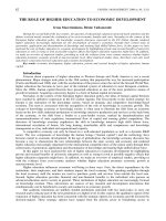 THE ROLE OF HIGHER EDUCATION TO ECONOMIC DEVELOPMENT pdf