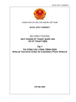 BỘ CÔNG THƯƠNG QUY CHUÂN KỸ THUÂT QUỐC GIA ̉ ̣ VỀ KỸ THUẬT ĐIỆN Tâp 7 ̣ THI CÔNG CÁC CÔNG TRÌNH ĐIỆN ppt