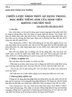 Báo cáo khoa học: Chiến lược nhận thức áp dụng trong đọc hiểu tiếng Anh của sinh viên không chuyên ngữ doc