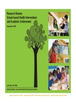 Research Review: School-based Health Interventions and Academic Achievement pptx