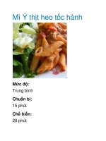 Mì Ý thịt heo tốc hành ppt
