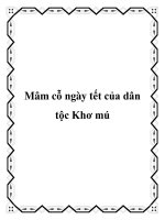 Mâm cỗ ngày tết của dân tộc Khơ mú pdf